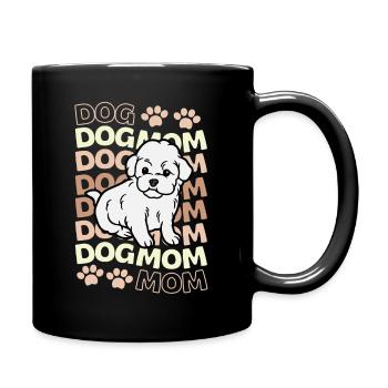 Sweet Bichon Frise kawaii Puppy - Full Colour Mug - black - Right