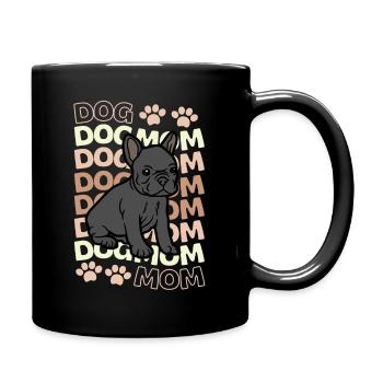 Süße Französische Bulldogge Liebhaber Kawaii - Tasse einfarbig - Schwarz - Rechts