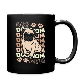 Süßer Mops Liebhaber Kawaii Mops Mama - Tasse einfarbig - Schwarz - Rechts