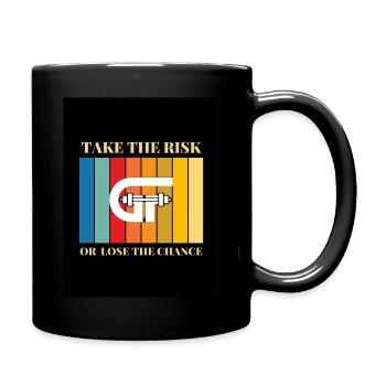 Gut Fit dxb Take Risk - Full Colour Mug - black - Right