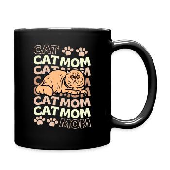 Süße Exotische Kurzhaarkatze Mama - Tasse einfarbig - Schwarz - Rechts