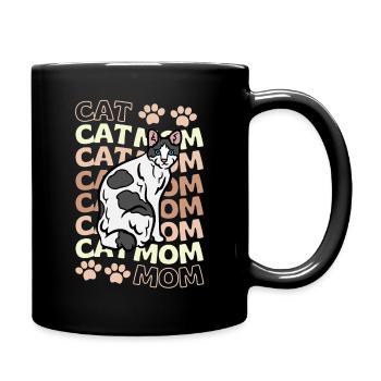 Mignon chat japonais Bobtail Mama - Mug uni - noir - Droite