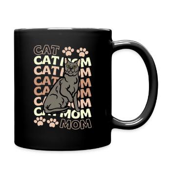 Cute Korat Cat Mama - Full Colour Mug - black - Right