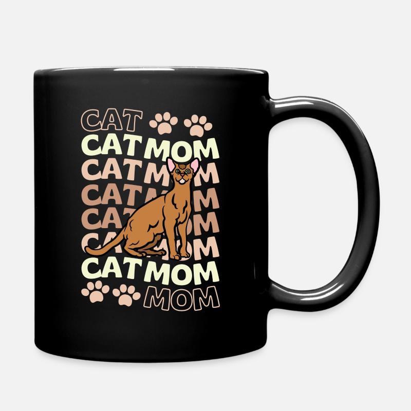 Mignon chat abyssin Maman - Mug uni - noir