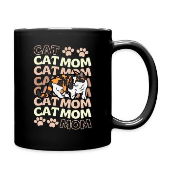 Cute Munchkin Cat Mama - Full Colour Mug - black - Right
