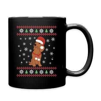 Sweet Dachshund Christmas Kawaii - Full Colour Mug - black - Right