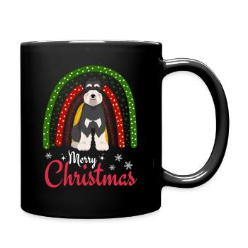 Schnauzer Noël - Mug uni - noir - Droite