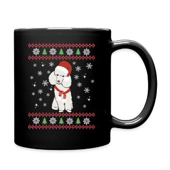 Christmas Sweet Poodle Kawaii - Full Colour Mug - black - Right