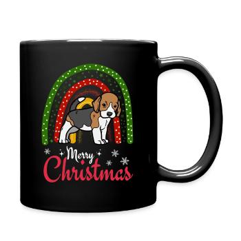 Christmas Sweet Beagle Kawaii - Full Colour Mug - black - Right