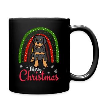 Christmas Sweet Rottweiler Lover Kawaii - Full Colour Mug - black - Right