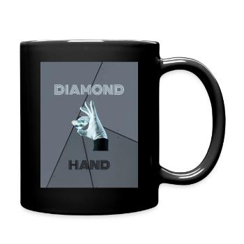 Diamond Hand - Tasse einfarbig - Schwarz - Rechts
