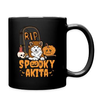 Mignon Akita Halloween Costume Chien - Mug uni - noir - Droite