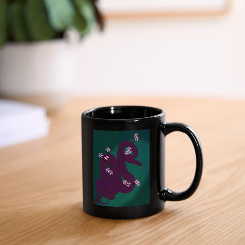 Plum Python (with background) Full Colour Mug