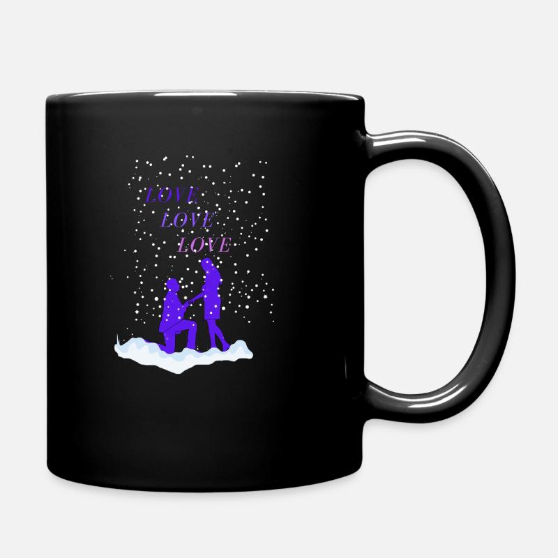 Liebe, Valentinstag, Pärchen, Romantisch - Tasse einfarbig - Schwarz