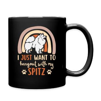 Sweet German Spitz Mama Kawaii - Full Colour Mug - black - Right