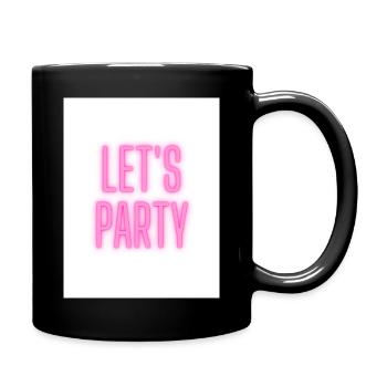 Let's Party - Tasse einfarbig - Schwarz - Rechts