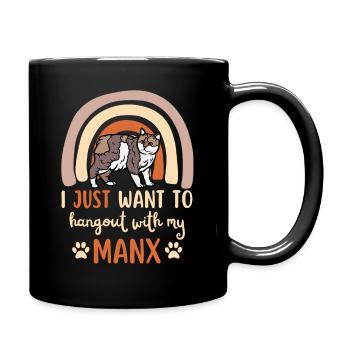 Chat Manx mignon - Mug uni - noir - Droite