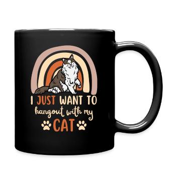 Süße Norwegische Waldkatze - Tasse einfarbig - Schwarz - Rechts