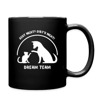 Dream Team - Tasse einfarbig - Schwarz - Rechts