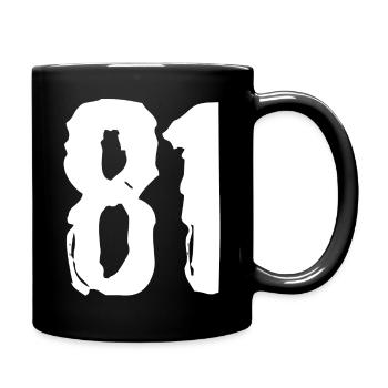 81 Zahl Trikot - Tasse einfarbig - Schwarz - Rechts