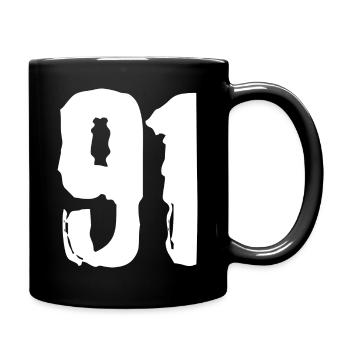 Maillot à 91 numéros - Mug uni - noir - Droite