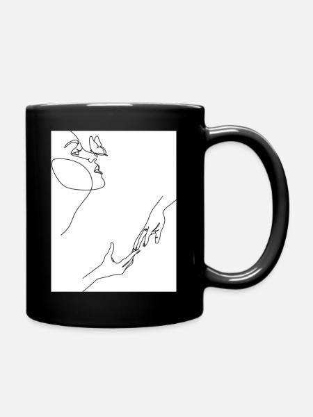 Lineart - Full Colour Mug - black