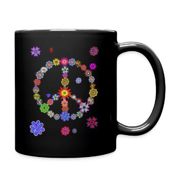 Limited Edition 69 Flower power - Full Colour Mug - black - Right