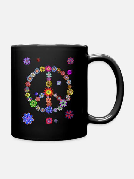 Limited Edition 69 Flower power - Tasse einfarbig - Schwarz