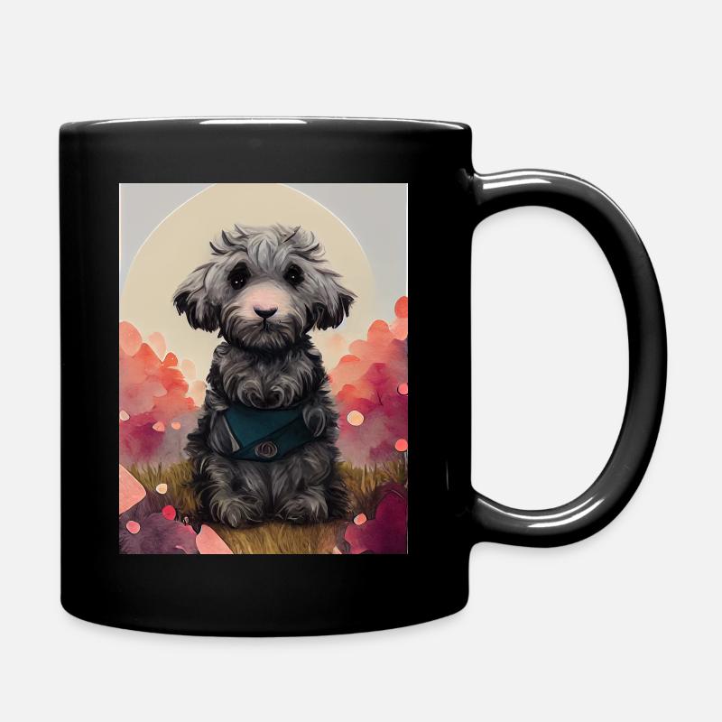 Schnoodle Dog Sweet - Full Colour Mug - black