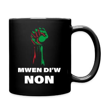 Martinique Drapeau Non A L'Injustice - Mug uni - noir - Droite
