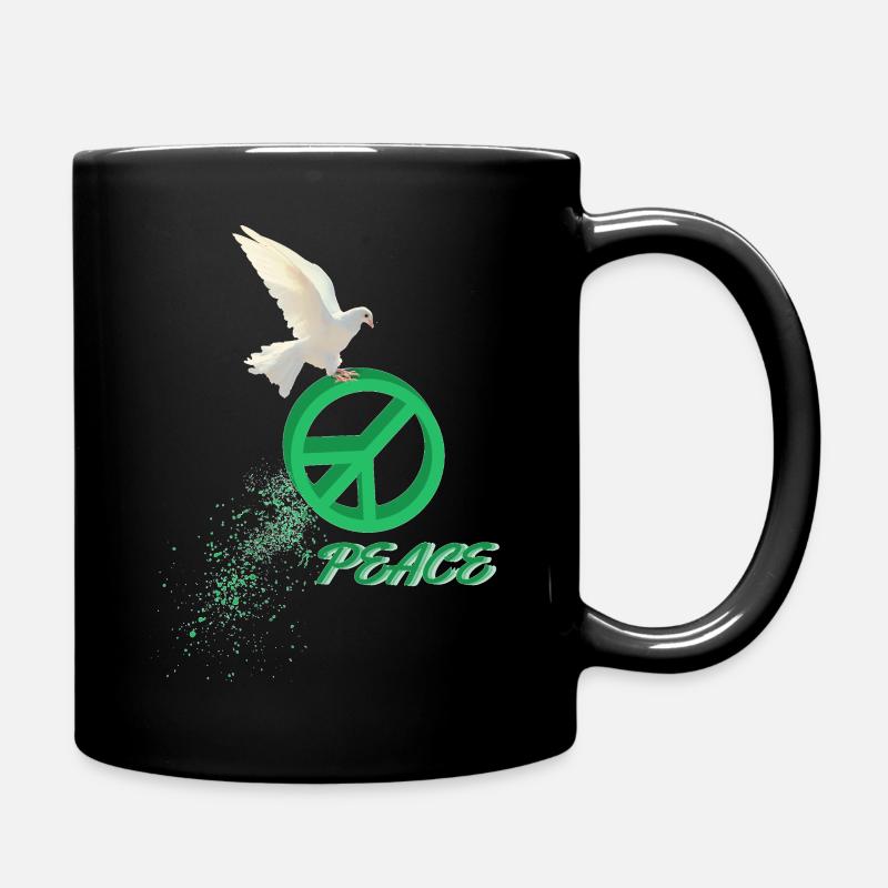 Frieden - Tasse einfarbig - Schwarz
