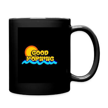 Good Morning T Shirts - Tasse einfarbig - Schwarz - Rechts