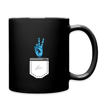 Peace Brusttasche - Tasse einfarbig - Schwarz - Rechts
