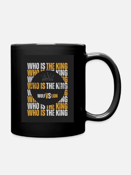 Who's the King - Full Colour Mug - black