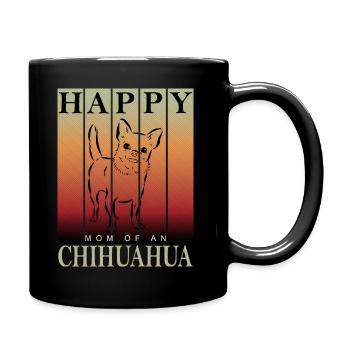 Happy Chihuahua Mom - Full Colour Mug - black - Right