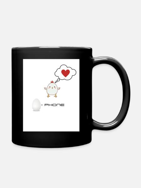 Téléphone à oeufs - Mug uni - noir