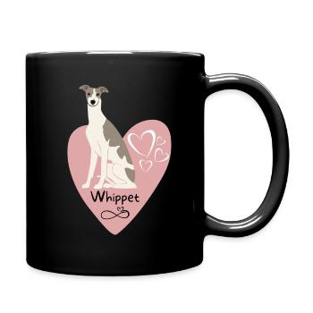 Whippet Forever - Tasse einfarbig - Schwarz - Rechts