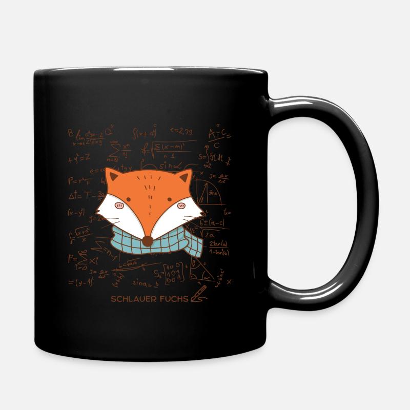Schlauer Fuchs - Mathe - Tasse einfarbig - Schwarz