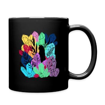 Cristaux - Chat - Magie - Mug uni - noir - Droite