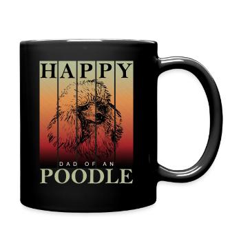 Caniche Chien Chiens Papa - Mug uni - noir - Droite