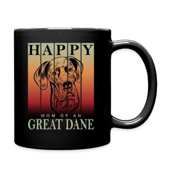 Deutsche Dogge - Happy Great Dane Maman - Mug uni - noir - Droite