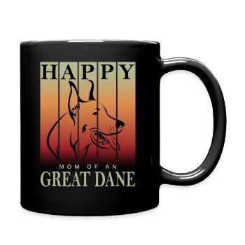 Deutsche Dogge - Happy Great Dane Maman - Mug uni - noir - Droite
