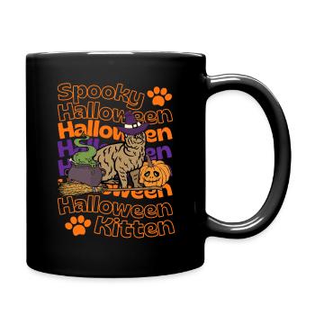 Pixie bob Katze Halloween Spooky Halloween Cat - Full Colour Mug - black - Right