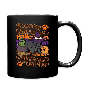 Süßer Scottish Terrier Halloween Spooky Halloween - Tasse einfarbig - Schwarz - Rechts