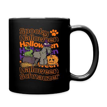 Schnauzer Halloween Spooky Halloween Schnauzer - Mug uni - noir - Droite