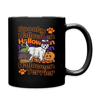 West Highland White Terrier Halloween - Mug uni - noir - Droite