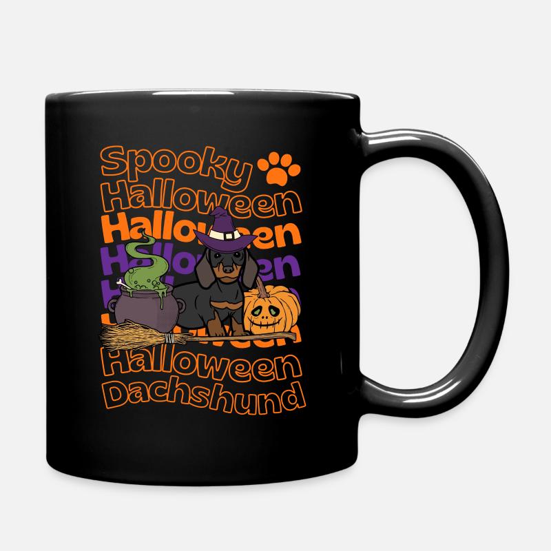Dackel Halloween Hund Spooky Halloween Dackel - Tasse einfarbig - Schwarz