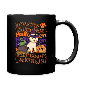 Labrador Retriever Halloween Spooky Halloween - Mug uni - noir - Droite