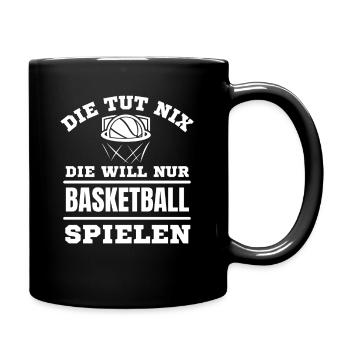 Basketball Frauen Spielerin Basketball Liebhaber - Tasse einfarbig - Schwarz - Rechts