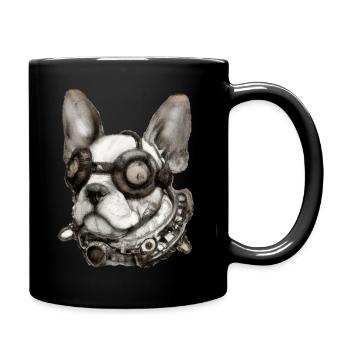 Steampunk Français Bulldog Frenchie - Mug uni - noir - Droite
